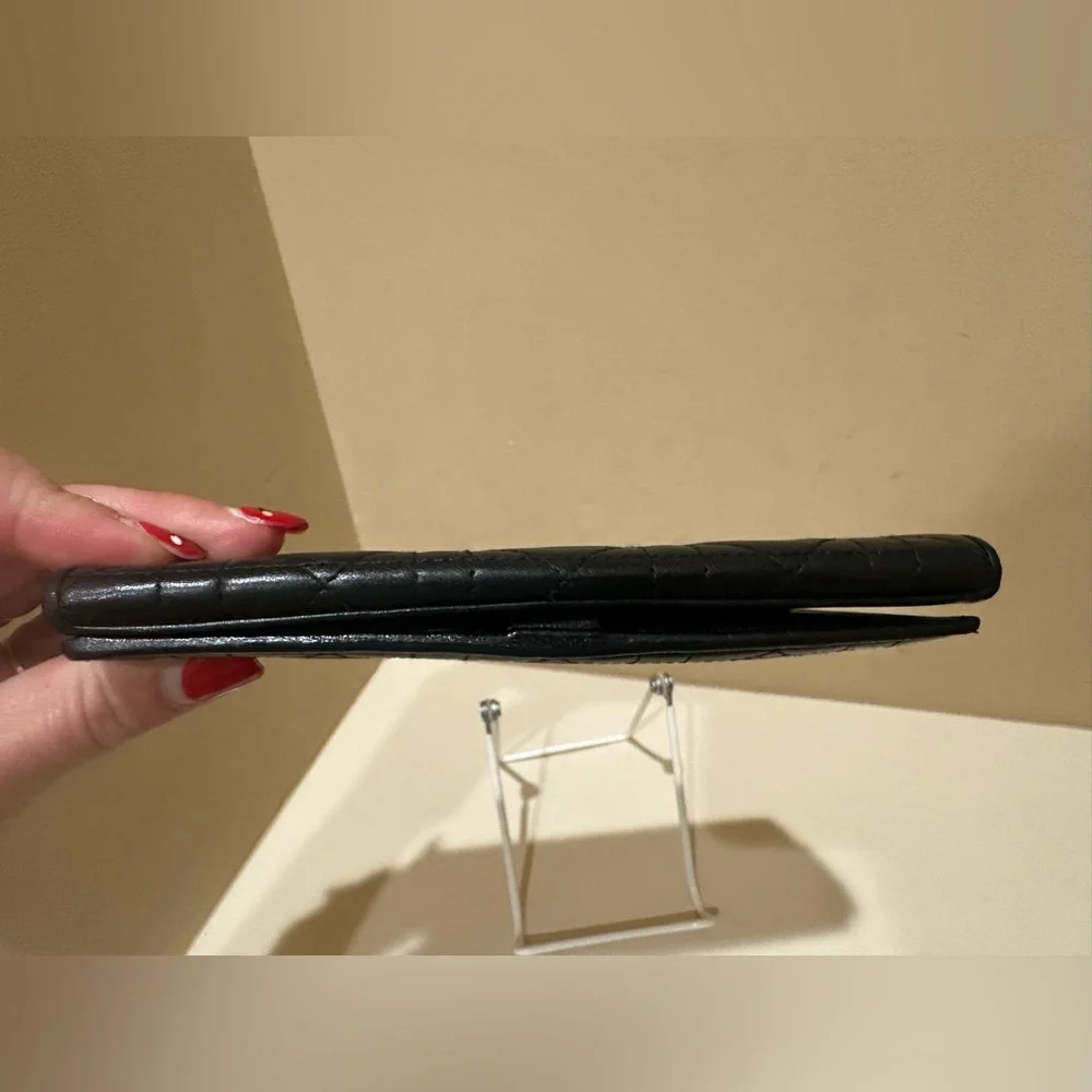 Christian Dior Vintage Cannage Leather Long Wallet
